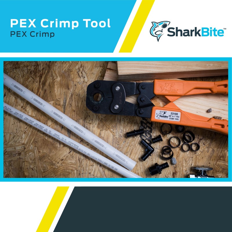 SharkBite 3/8 Inch PEX Crimp Tool Multi-Head Kit, Orange Handles, Plumbing Fittings, 23100 - Image 5